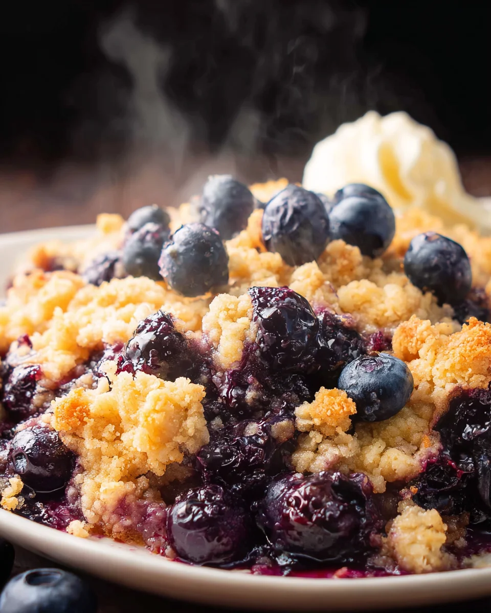 4 Ingredient Blueberry Cobbler