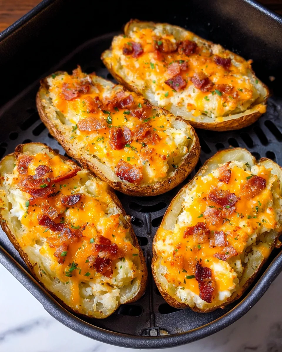 Air Fryer Twice Baked Potatoes
