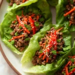 Asian Style Ground Beef Lettuce Wraps