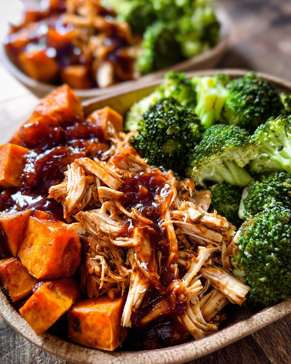 BBQ Chicken & Roasted Sweet Potato Bowls