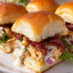 Bacon Ranch BBQ Chicken Sliders