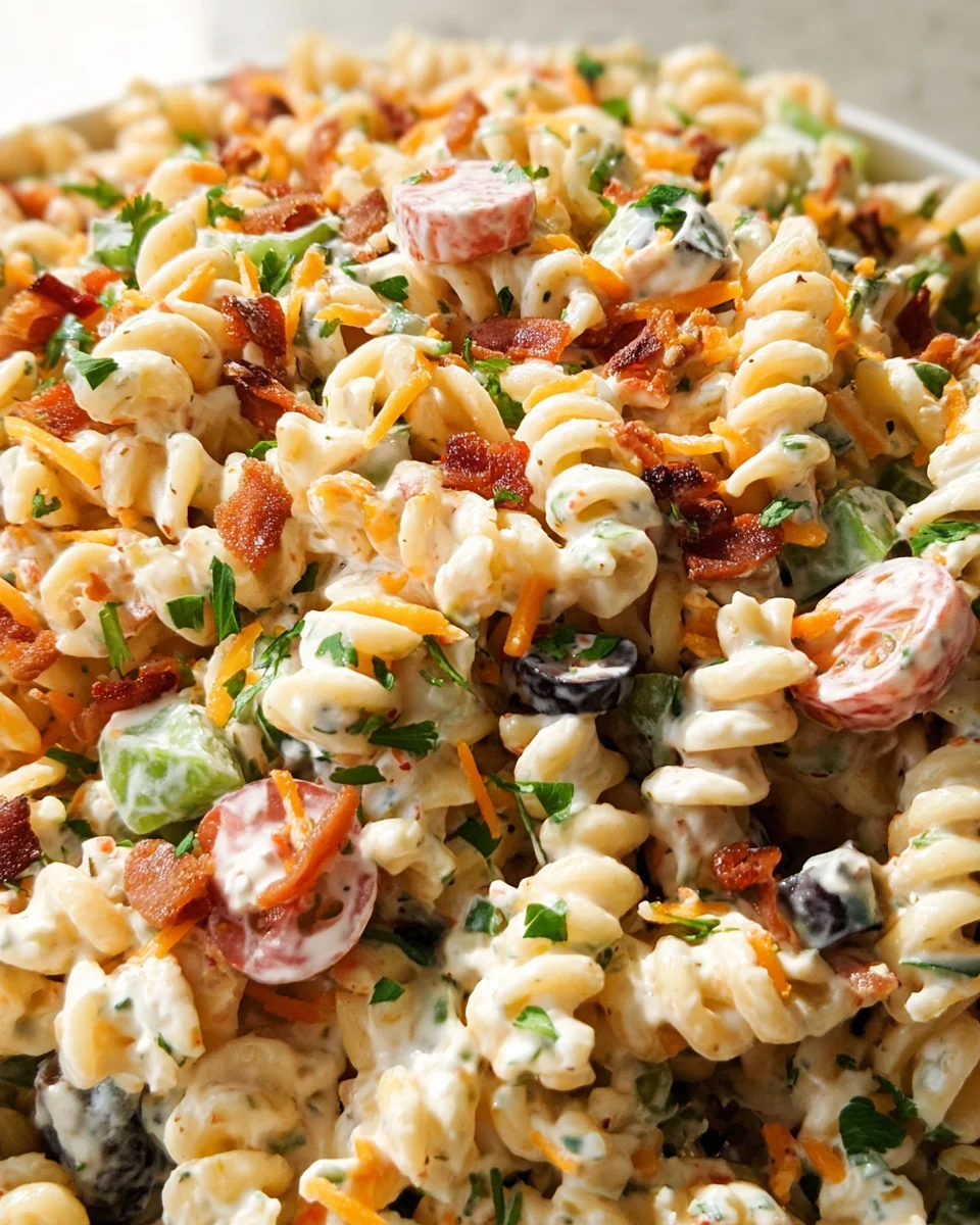 Bacon Ranch Pasta Salad