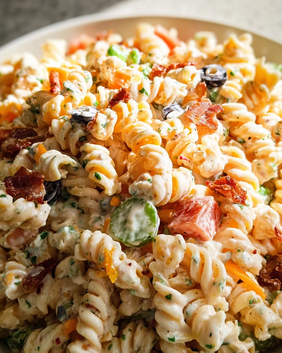 Bacon Ranch Pasta Salad 19 Bacon