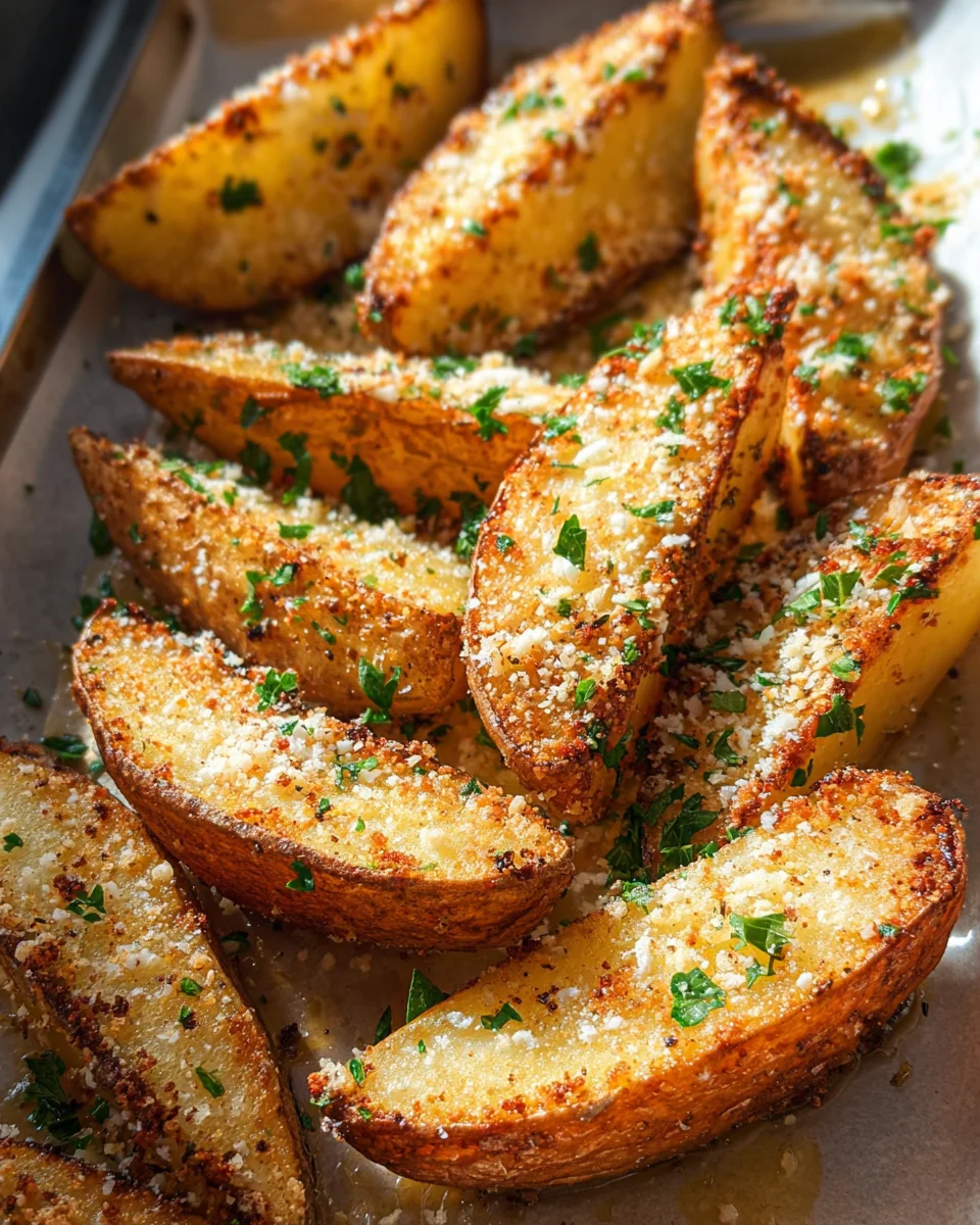 Baked Garlic Parmesan Potato Wedges