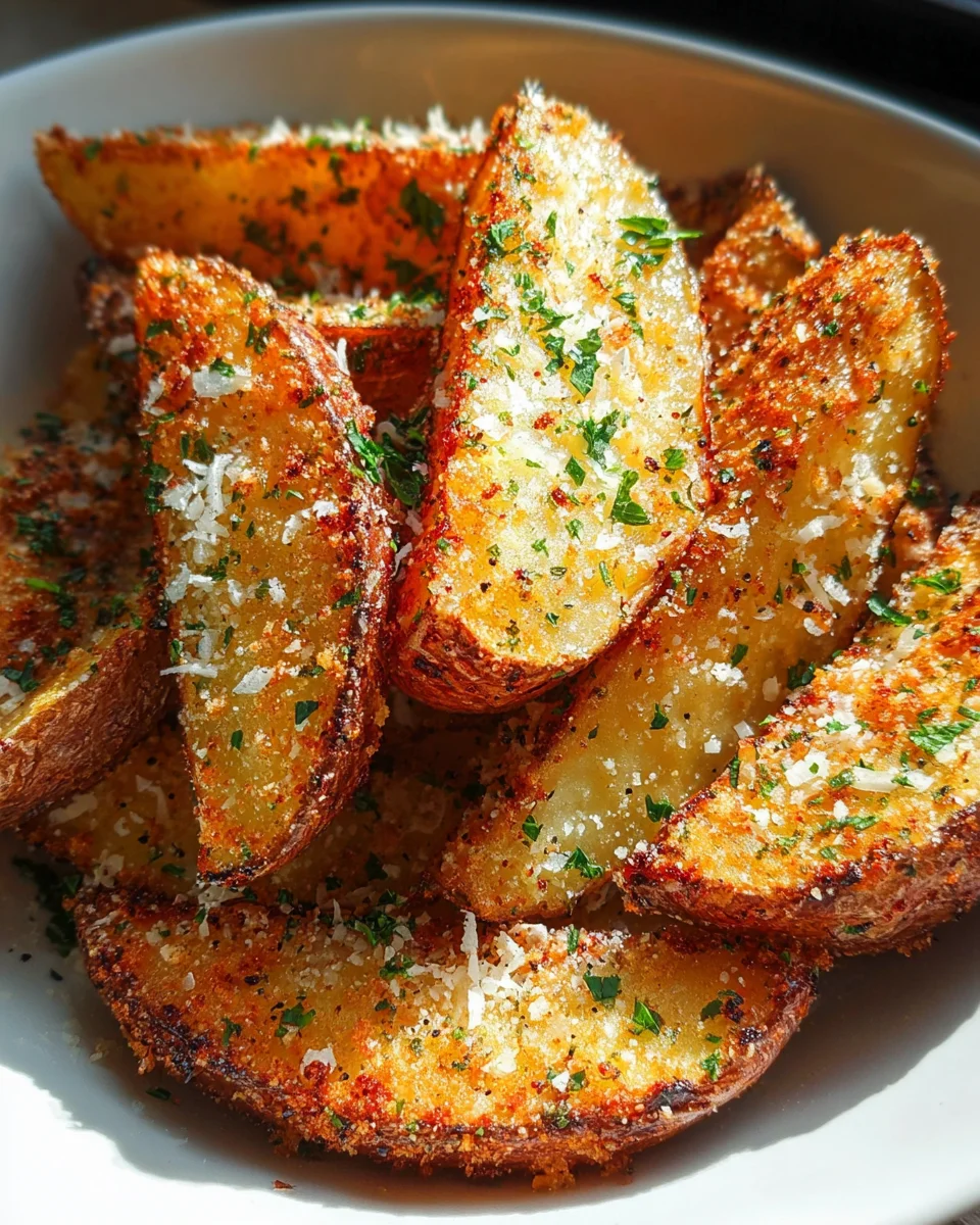Baked Garlic Parmesan Potato Wedges 15 Baked
