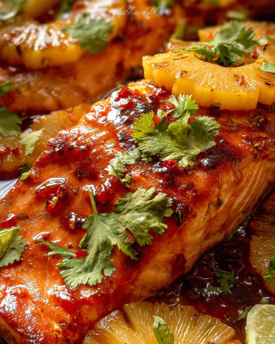 Baked Pineapple Salmon