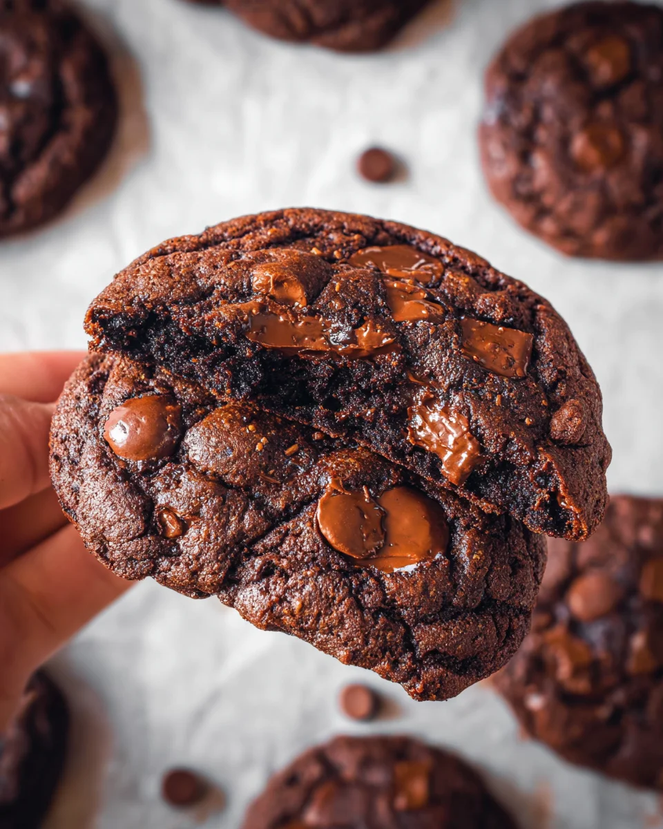 Bakery Style Double Chocolate Chip Cookies