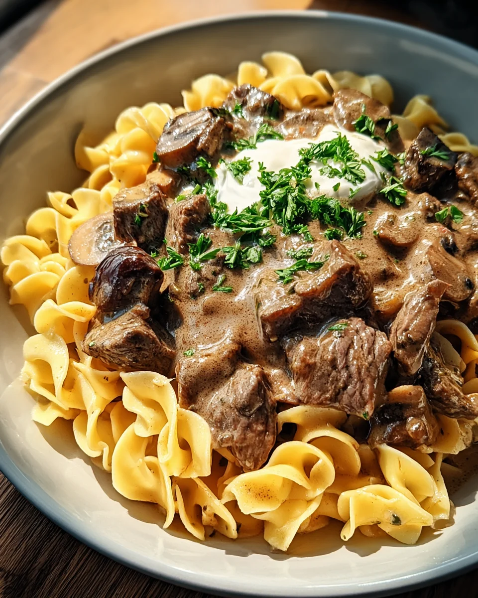 Beef Stroganoff with Egg Noodles 23 Beef