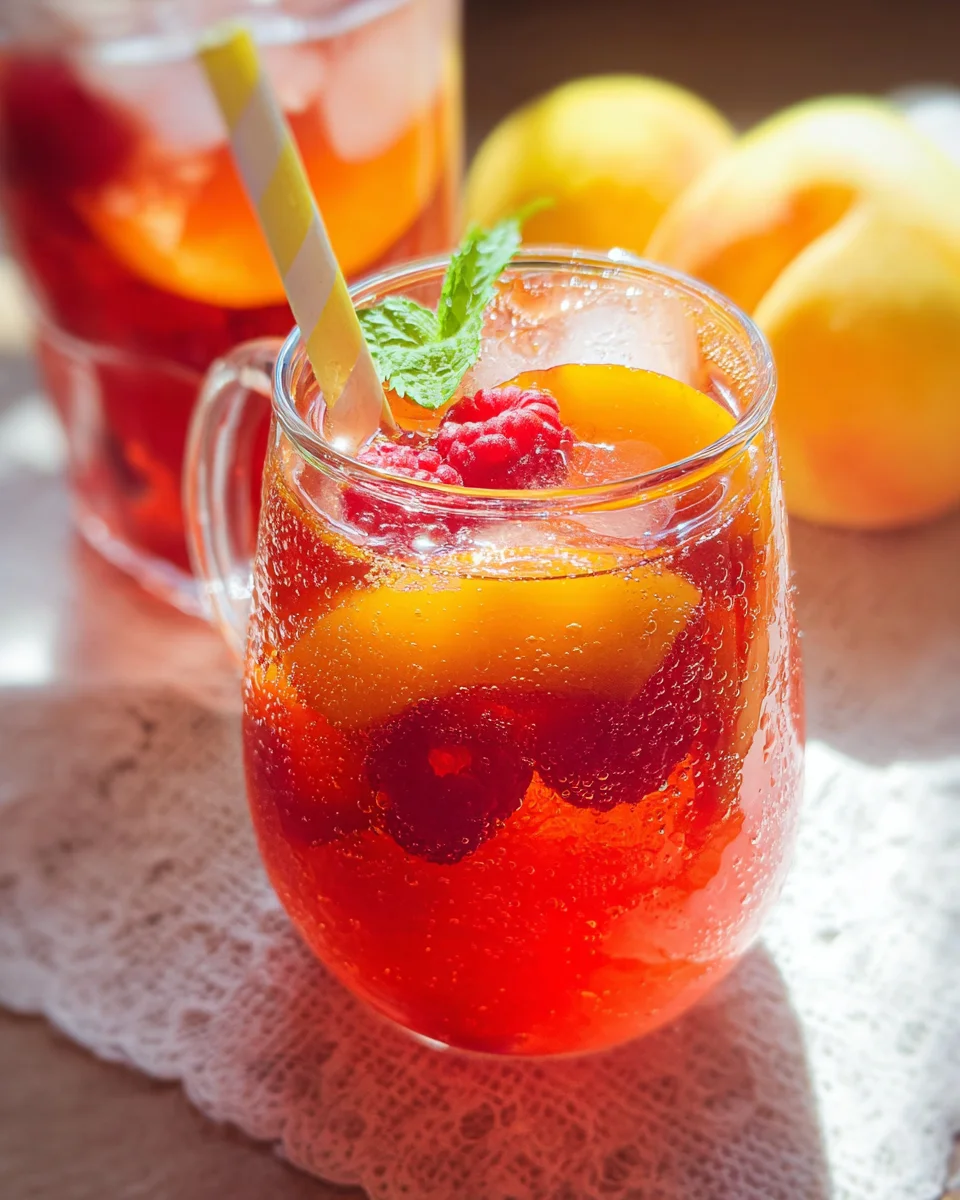Bellini Peach Raspberry Iced Tea