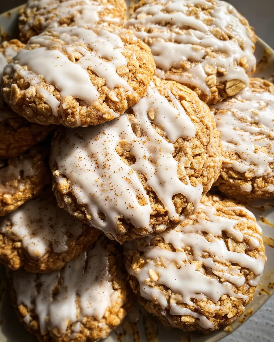 Brown Butter Iced Oatmeal Cookies Recipe
