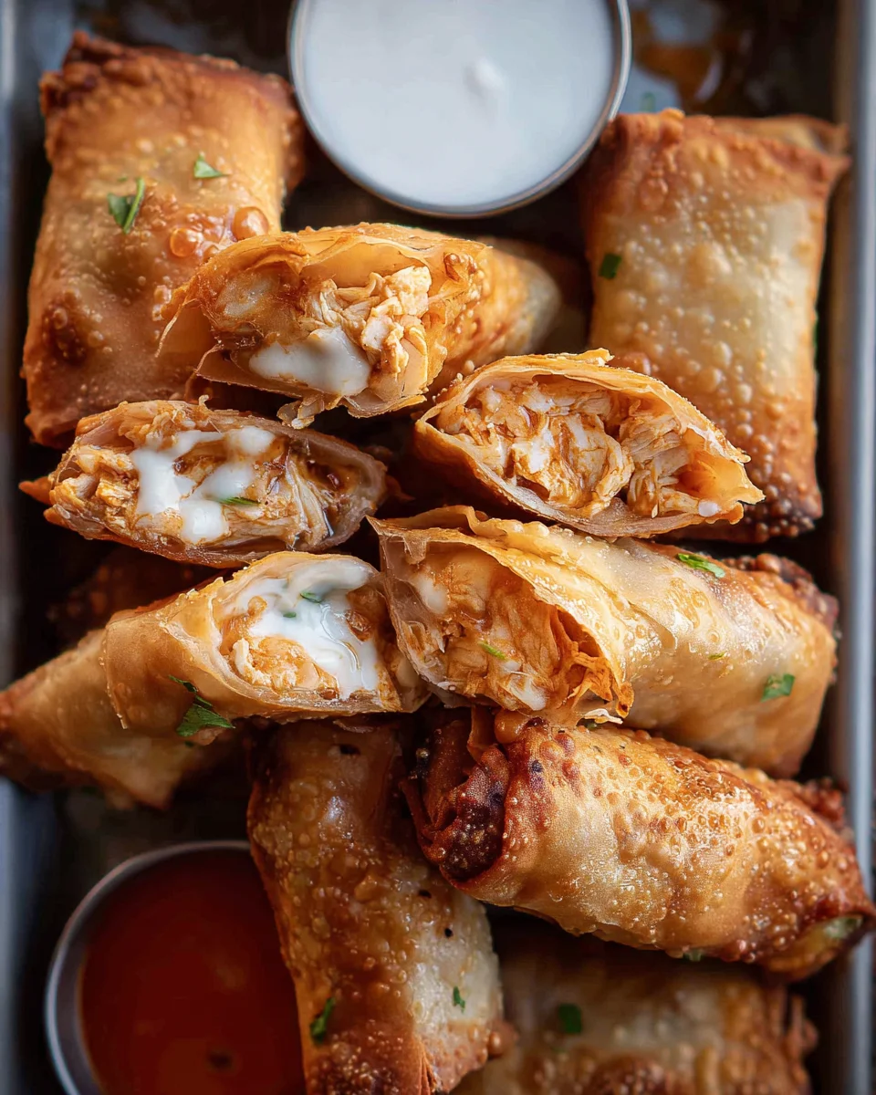 Buffalo Chicken Egg Rolls