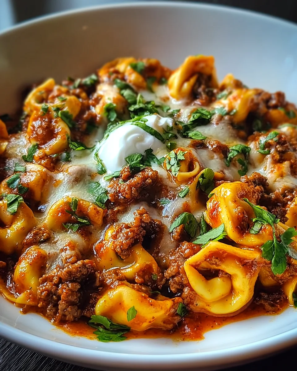 Cheesy Beef Enchilada Tortellini 26 Cheesy