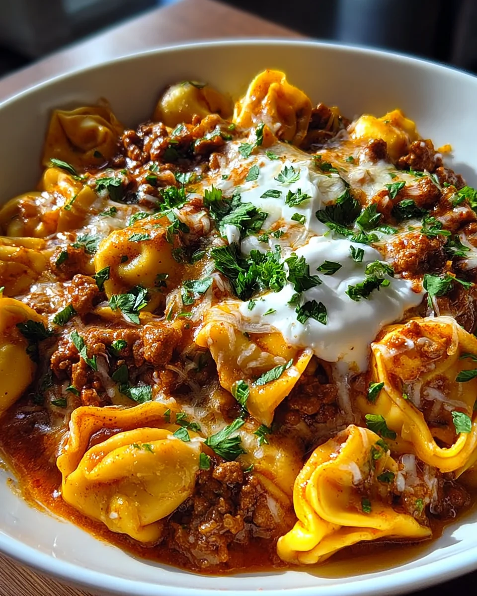 Cheesy Beef Enchilada Tortellini 27 Cheesy