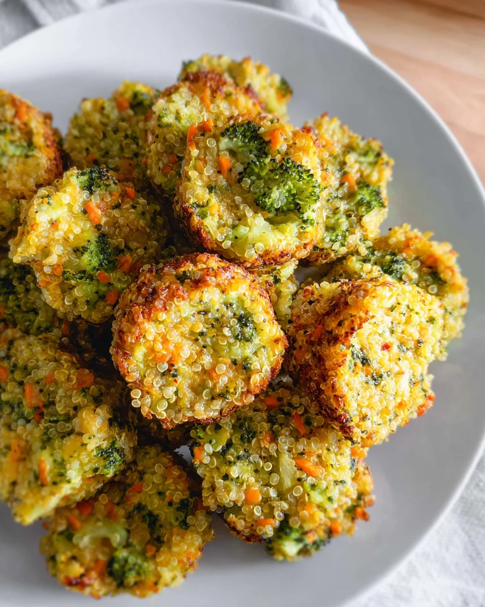 Cheesy Broccoli Quinoa Bites