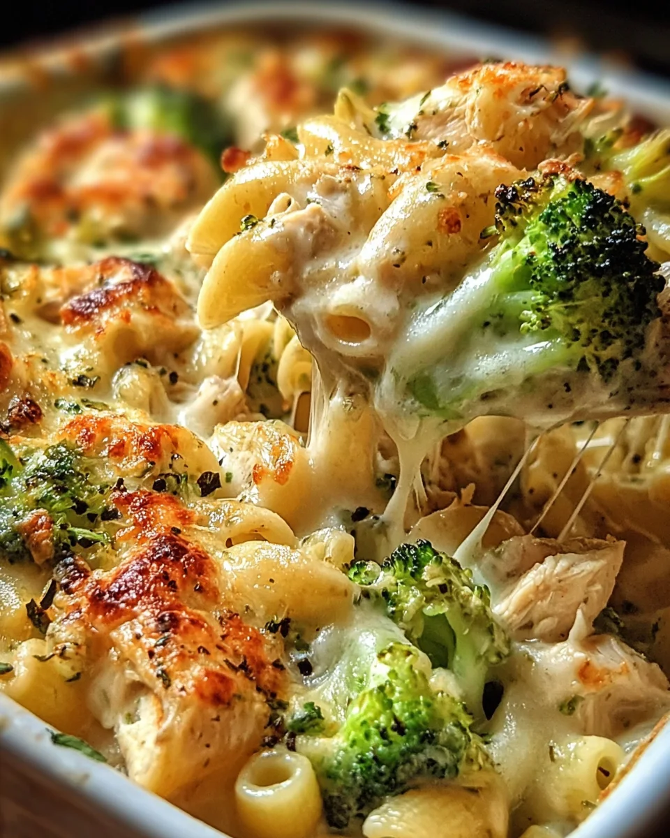 Chicken and Broccoli Alfredo Bake