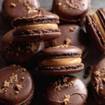 Chocolate Peanut Butter Macarons 24 Chocolate Peanut Butter Macarons