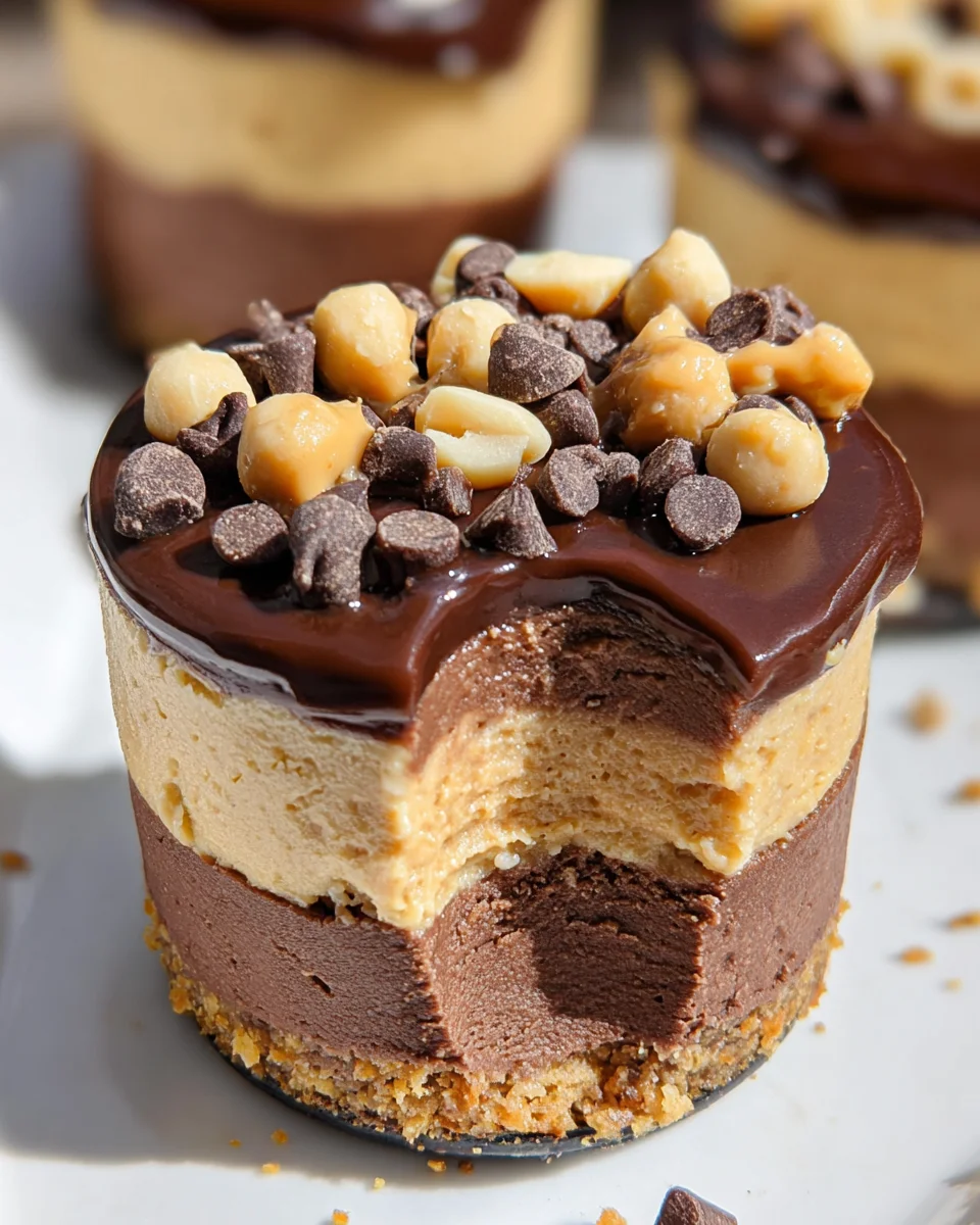 Chocolate Peanut Butter Mini Cheesecakes 22 Chocolate