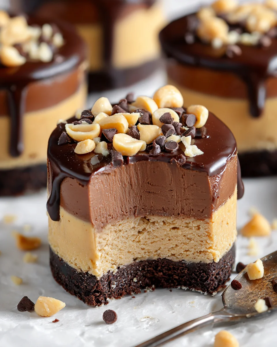 Chocolate Peanut Butter Mini Cheesecakes 23 Chocolate