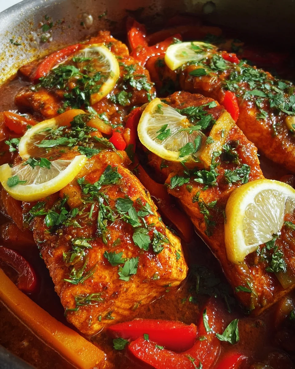 Classic Spicy Moroccan Fish in Rich Sauce