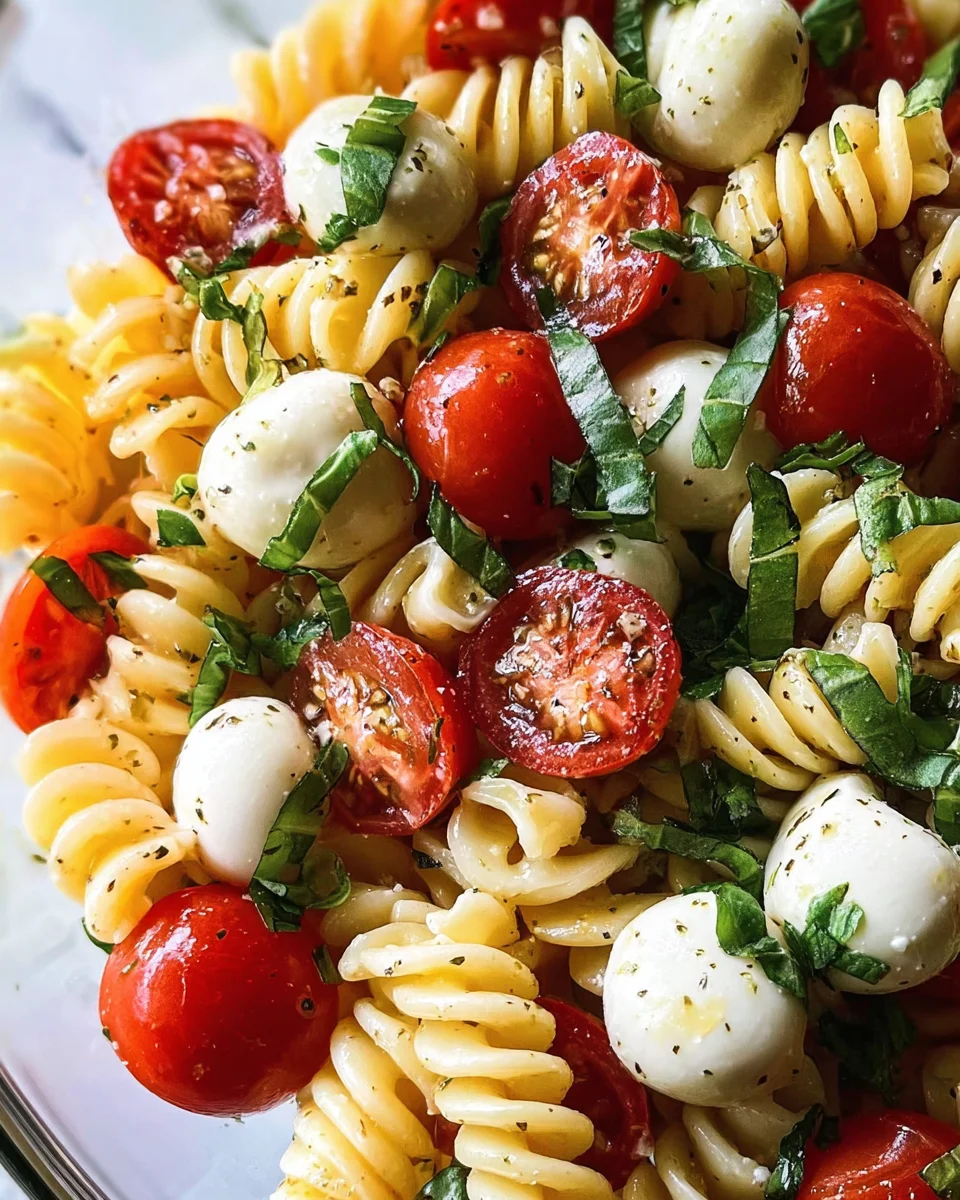 Creamy Caprese Pasta Salad