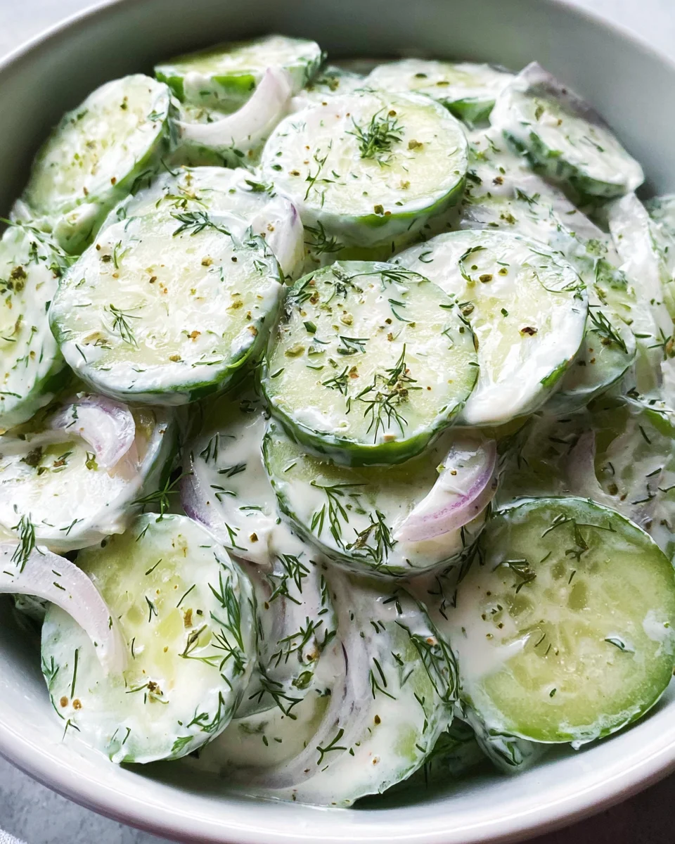 Creamy Cucumber Salad 18 Creamy
