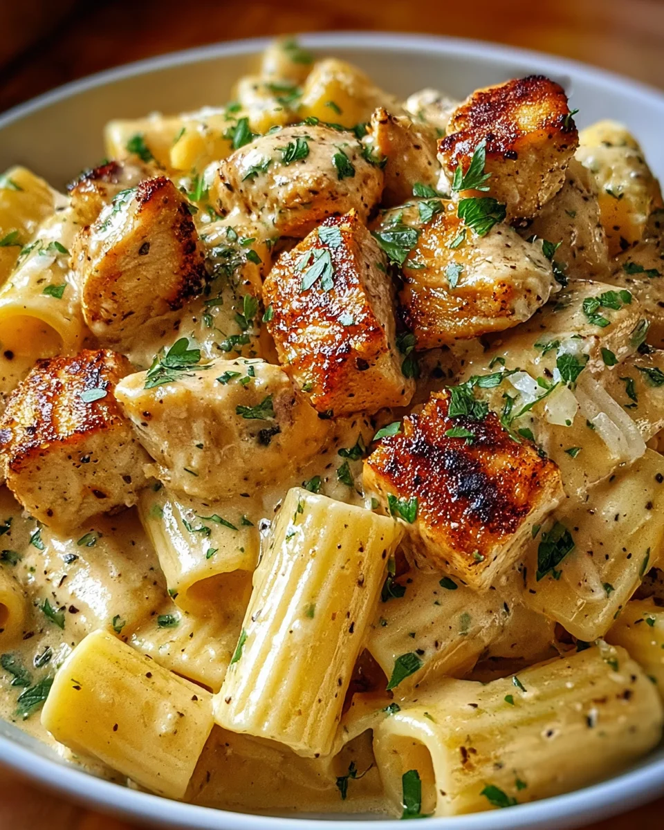 Creamy Garlic Butter Chicken and Rigatoni in Parmesan Sauce 21 Creamy
