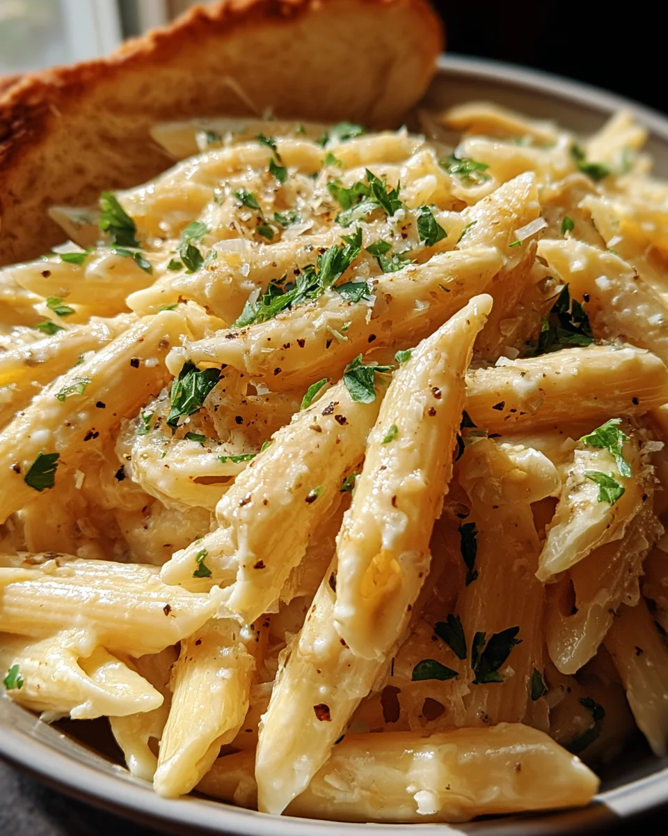 Creamy Garlic Penne Pasta 21 Creamy