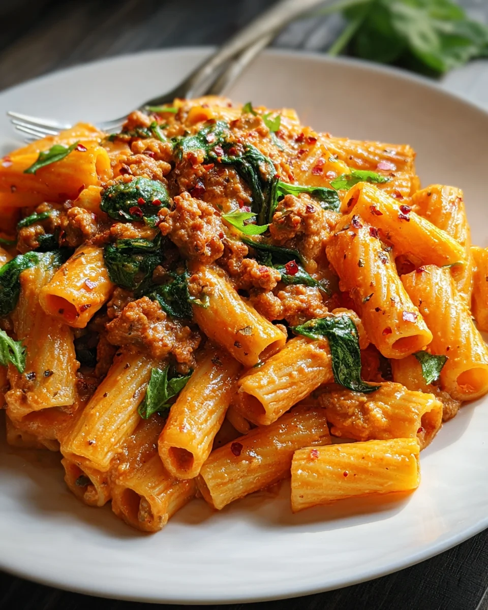 Creamy Sausage Rigatoni