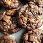 Double Chocolate Salted Caramel Cookies
