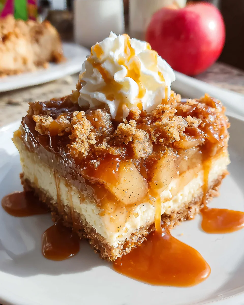 Easy Caramel Apple Cheesecake Bars 32 Easy