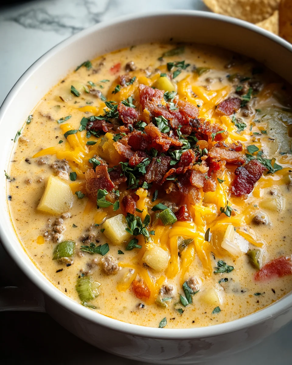 Easy Cheeseburger Soup