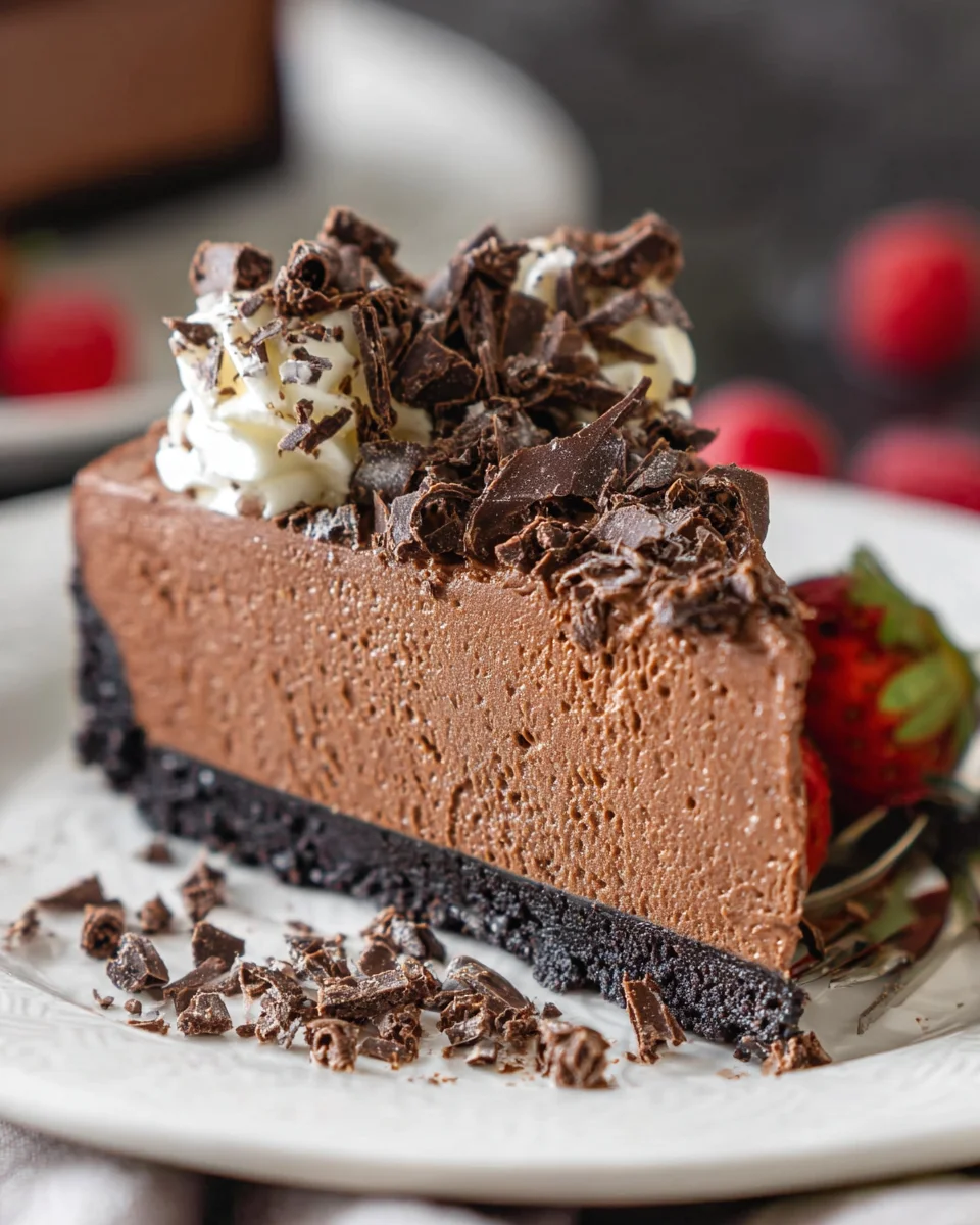 Easy No Bake Chocolate Cheesecake