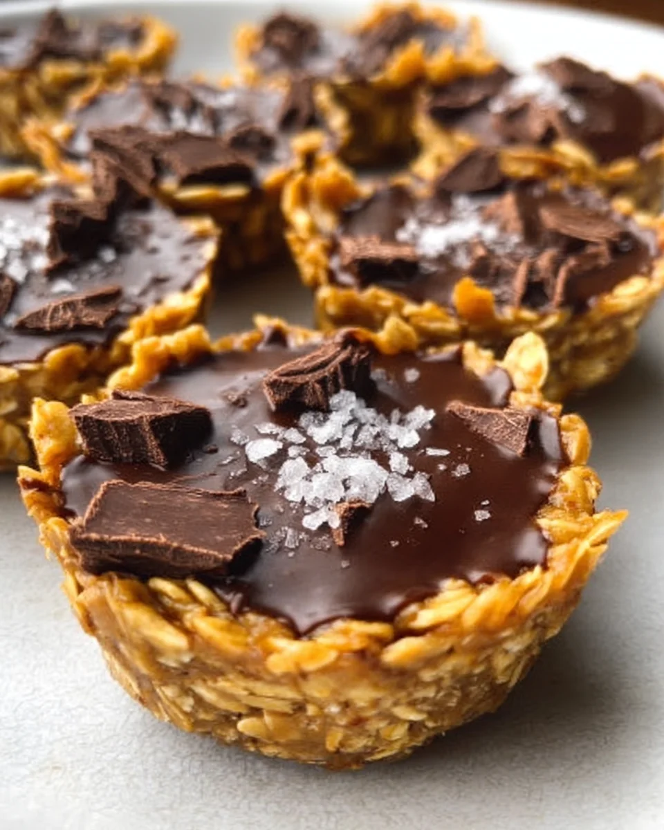 Easy No Bake Peanut Butter Oat Cups
