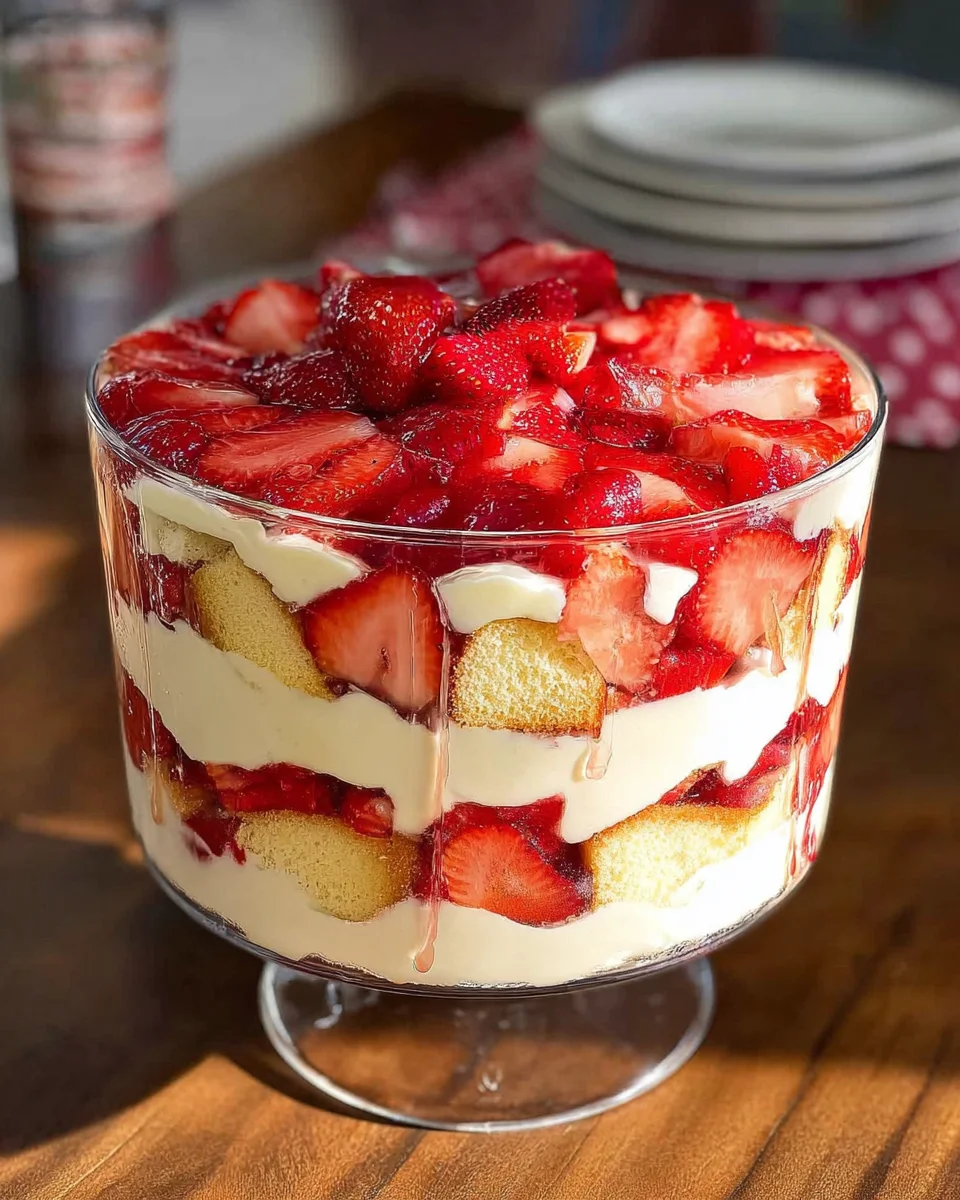 Easy Strawberry Trifle with Pound Cake 16 Easy