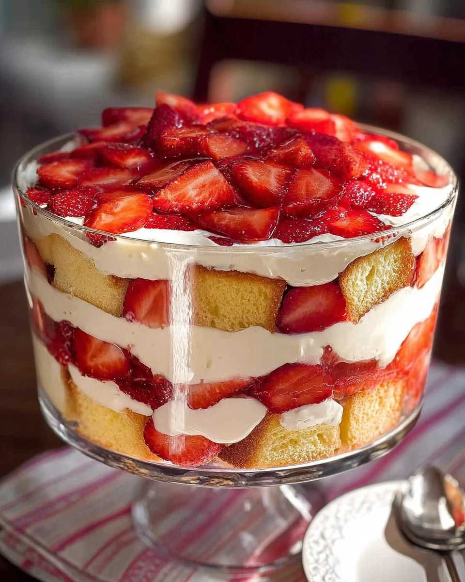 Easy Strawberry Trifle with Pound Cake 17 Easy