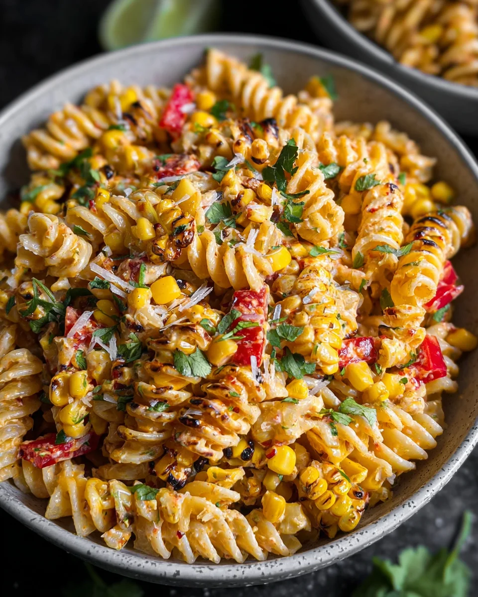 Esquites-Inspired Pasta Salad (Mexican Street Corn-Inspired)