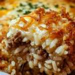 French Onion Ground Beef and Rice Casserole 22 French Onion Ground Beef and Rice Casserole