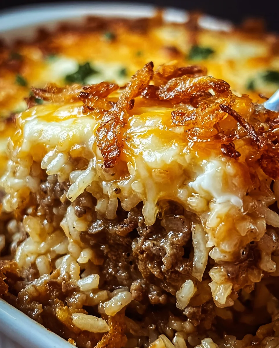 French Onion Ground Beef and Rice Casserole 20 French