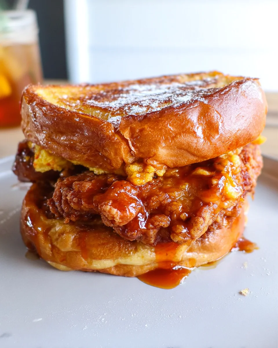 French Toast Fried Chicken Sandwich 19 French
