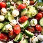 Fresh Cucumber Caprese Salad 20 Fresh Cucumber Caprese Salad