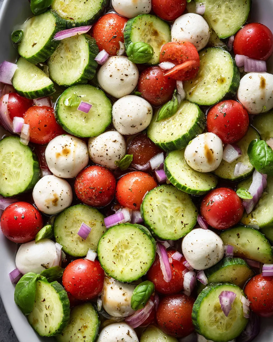 Fresh Cucumber Caprese Salad 18 Fresh