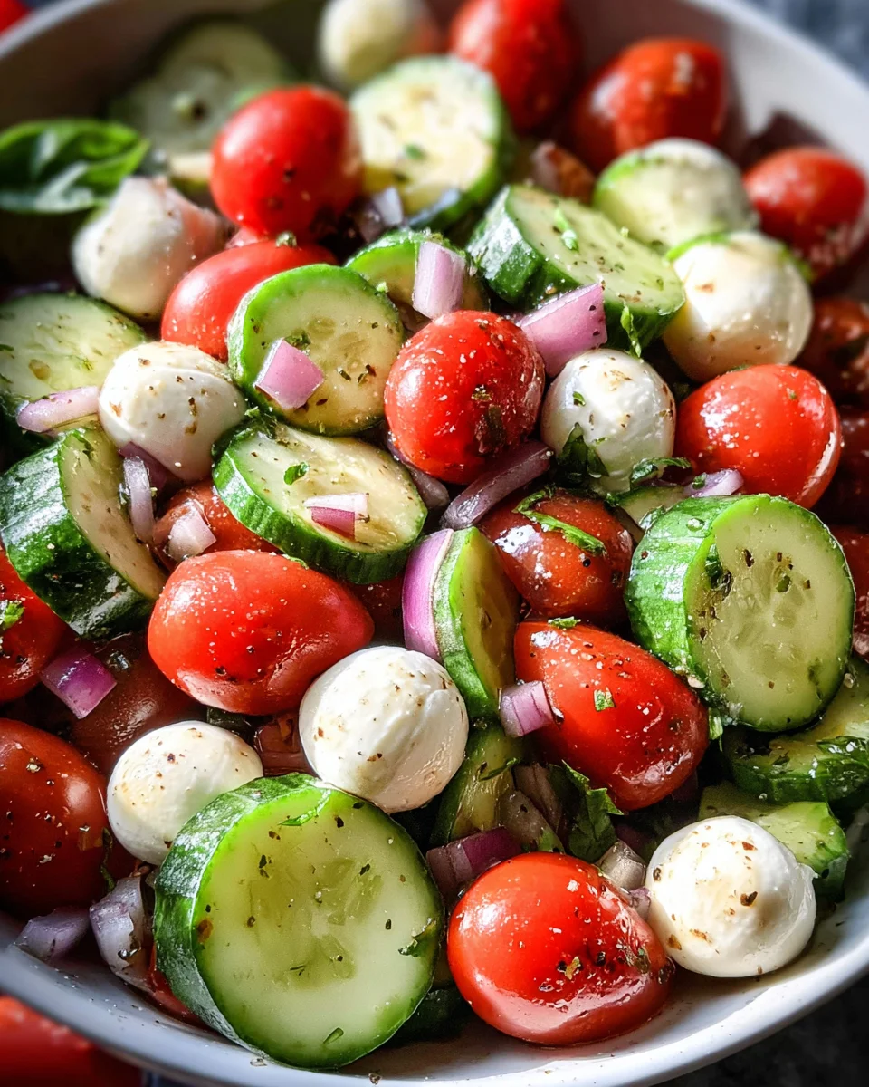 Fresh Cucumber Caprese Salad 19 Fresh