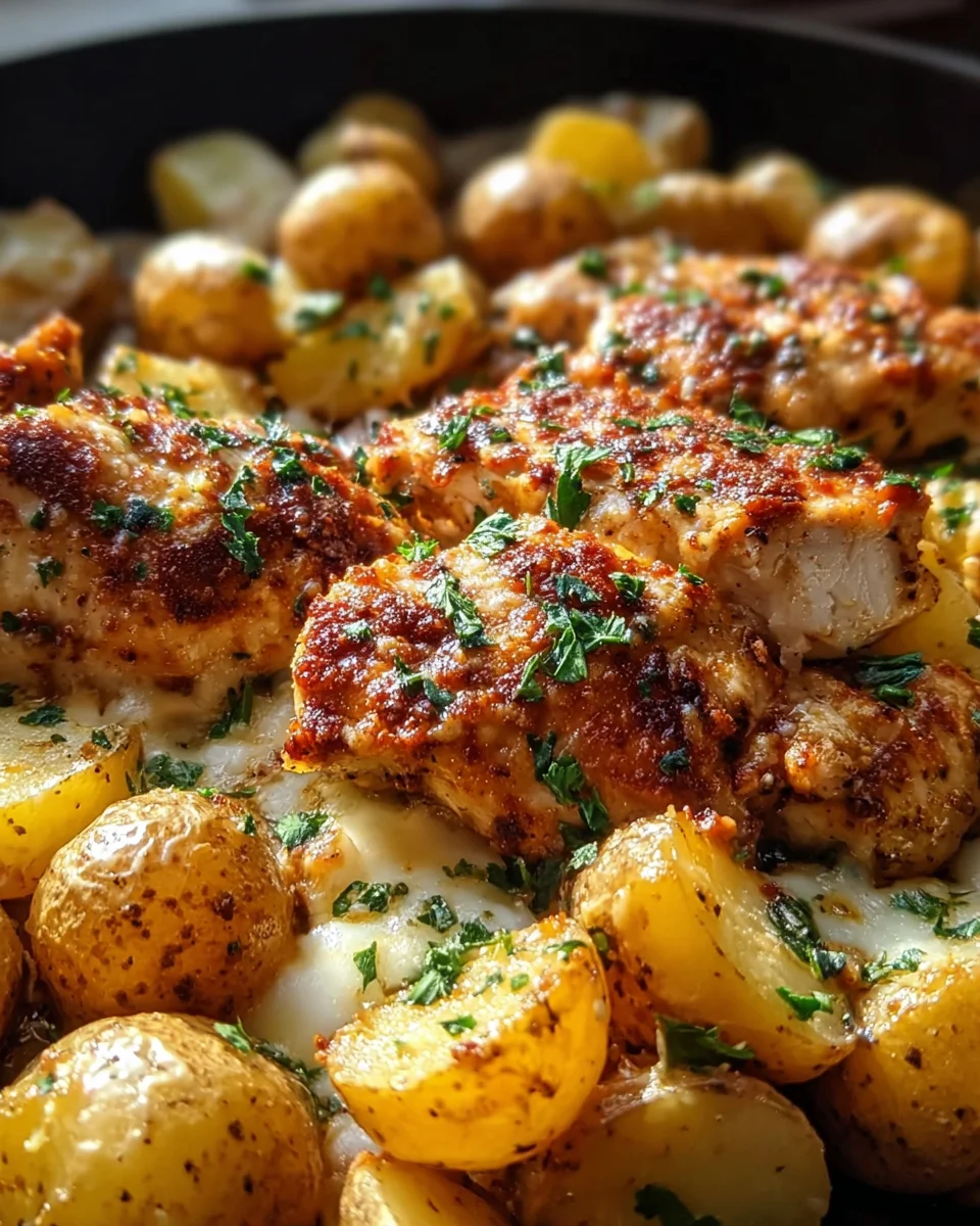 Garlic Parmesan Chicken and Potatoes (One-Pan Dinner)