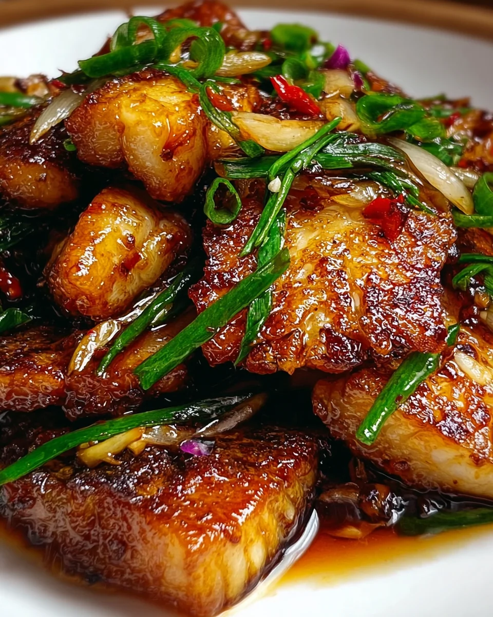 Ginger Onion Fried Sea Bass