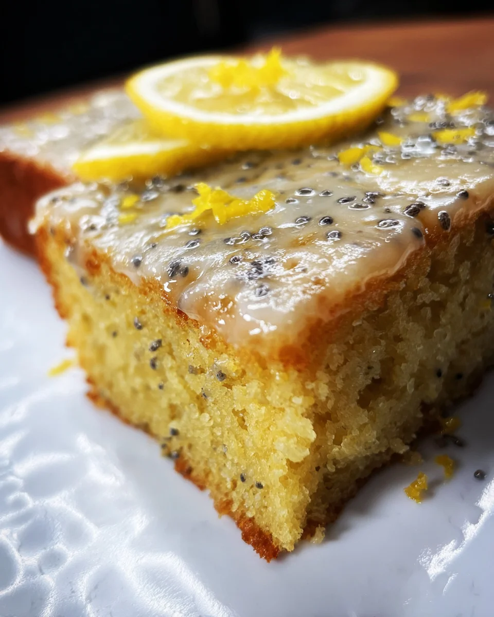 Glazed Lemon Poppy Seed Bars