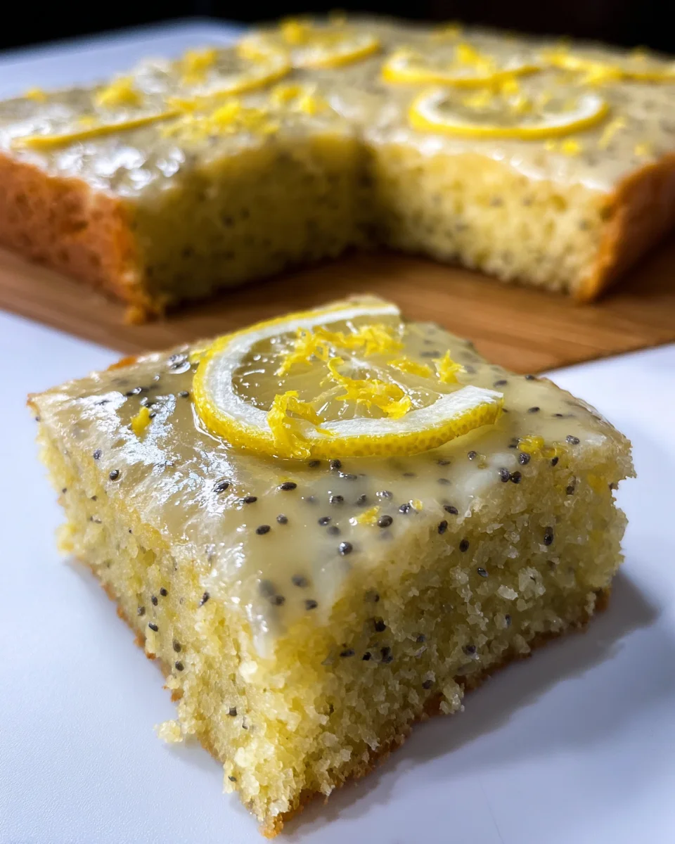Glazed Lemon Poppy Seed Bars 21 Glazed