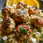 Greek Chicken Meatballs with Lemon Orzo 32 Greek Chicken Meatballs with Lemon Orzo
