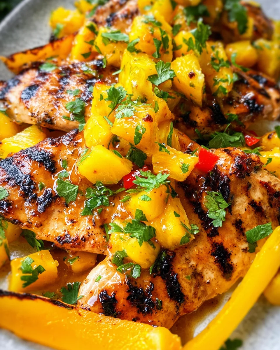 Grilled Mango Pineapple Chicken