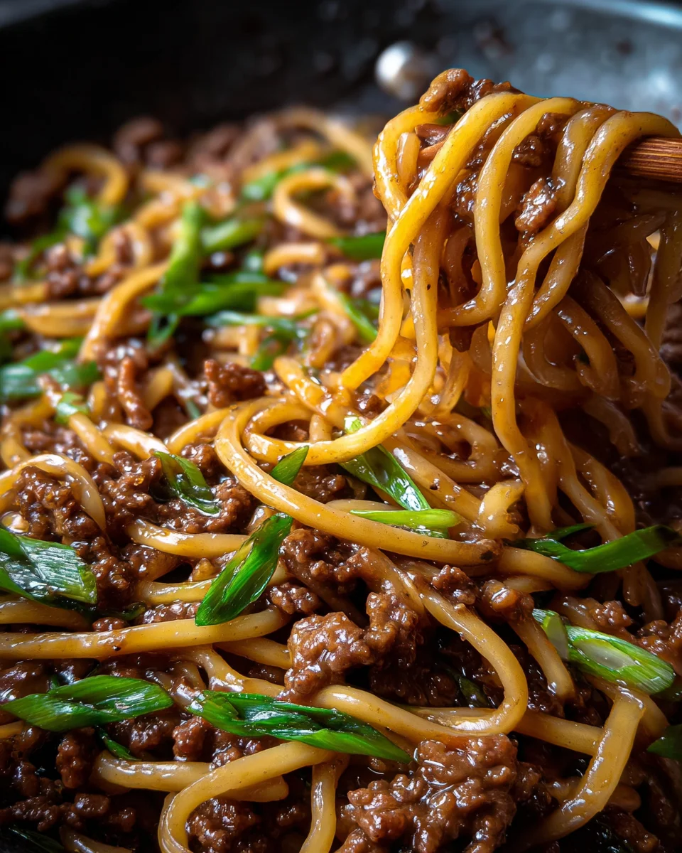 Ground Beef Mongolian Noodles 21 Ground
