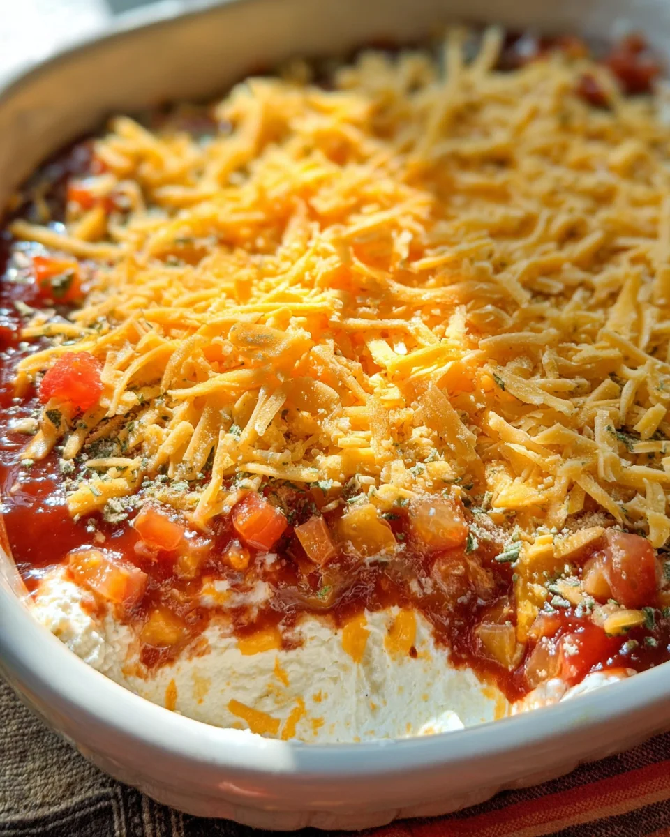 Layered Cream Cheese and Salsa Dip